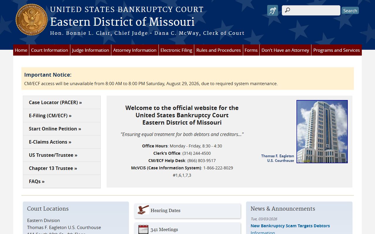 Phelps County Circuit Court records bankruptcy court distinction