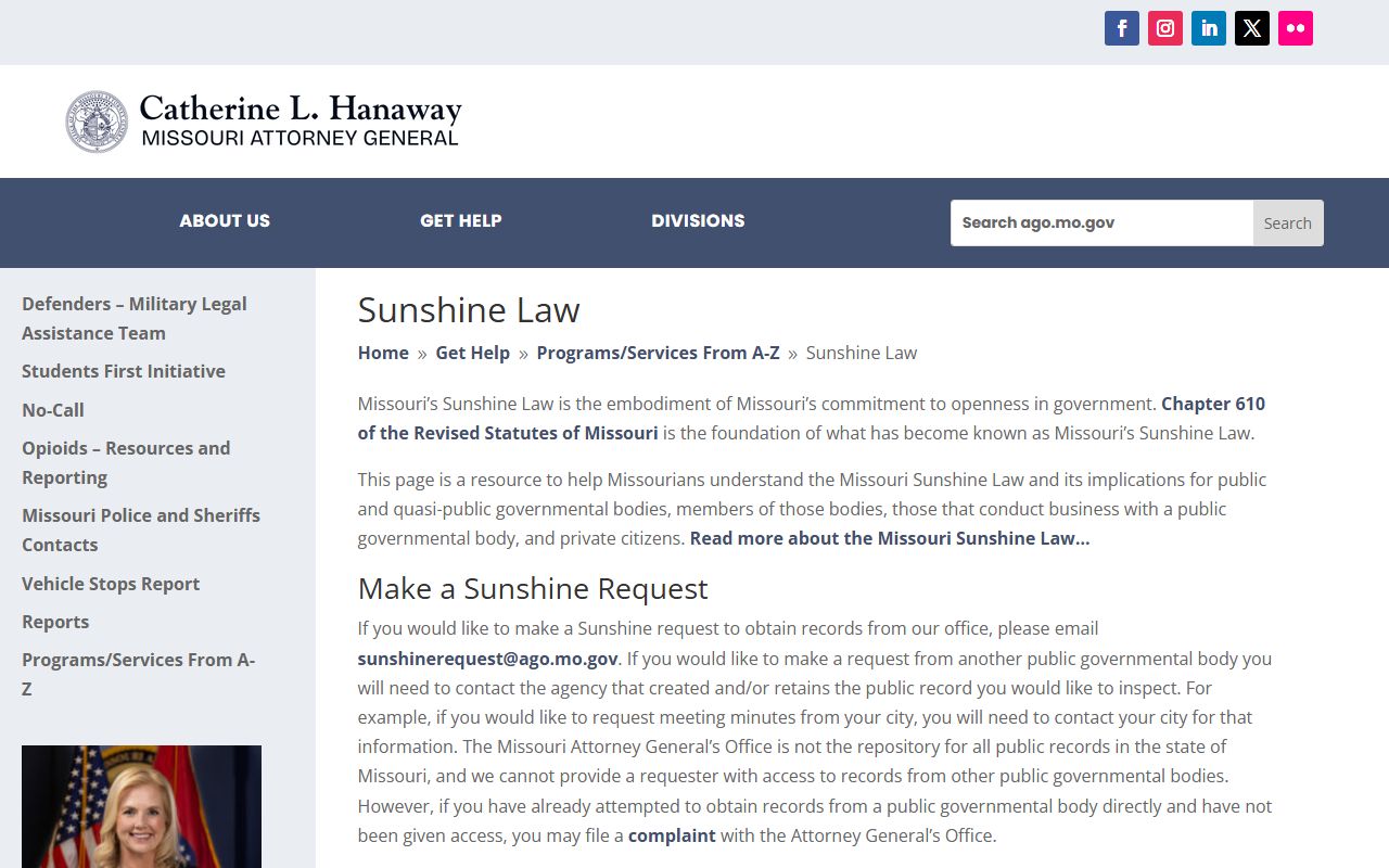 Phelps County court records Missouri Sunshine Law access
