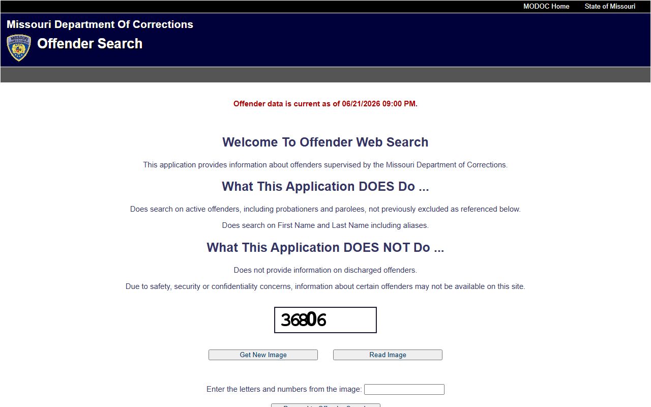 Phelps County warrant search Missouri DOC offender channel